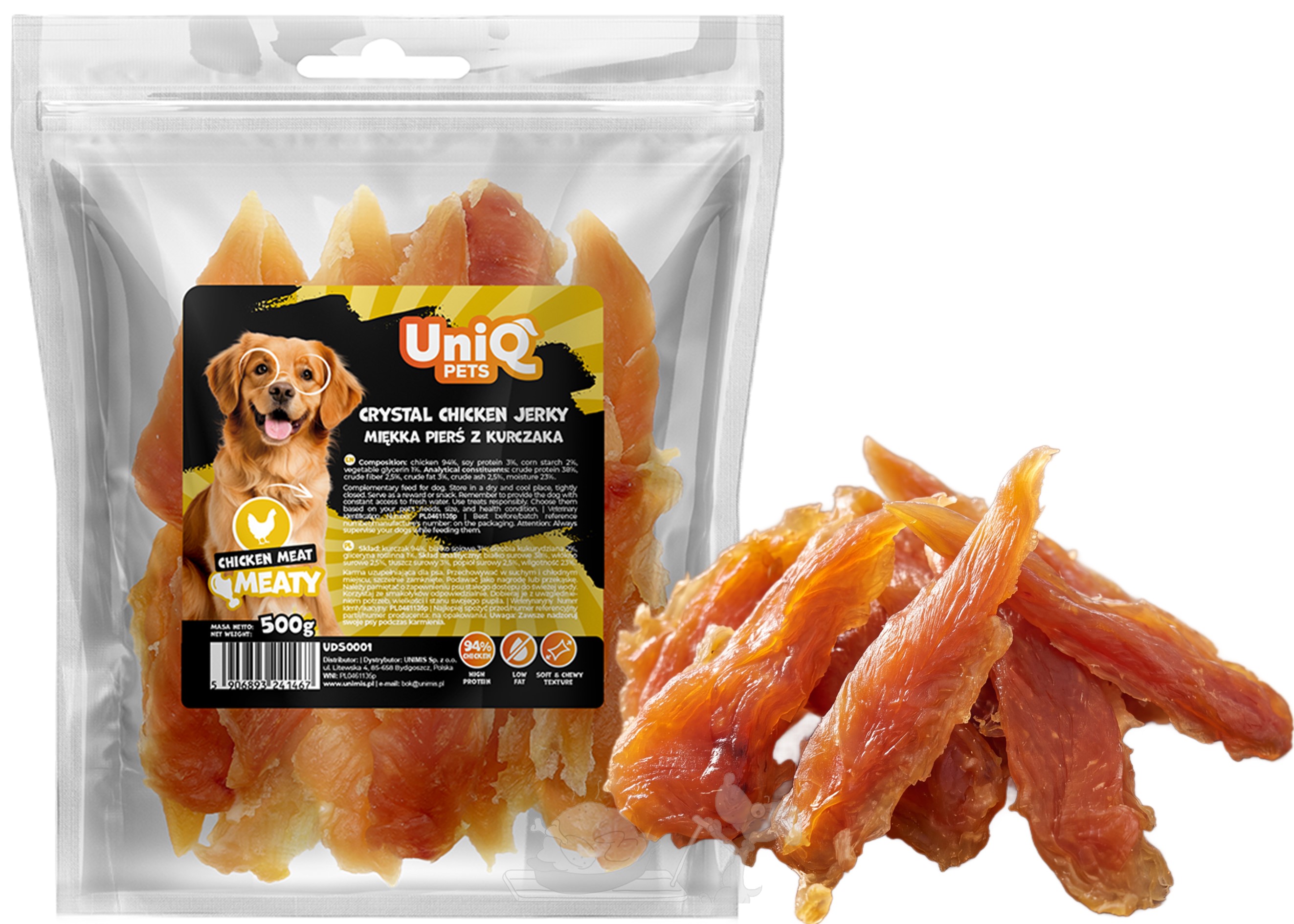 UNIQ PETS Kuřecí prsa 500g (měkká)