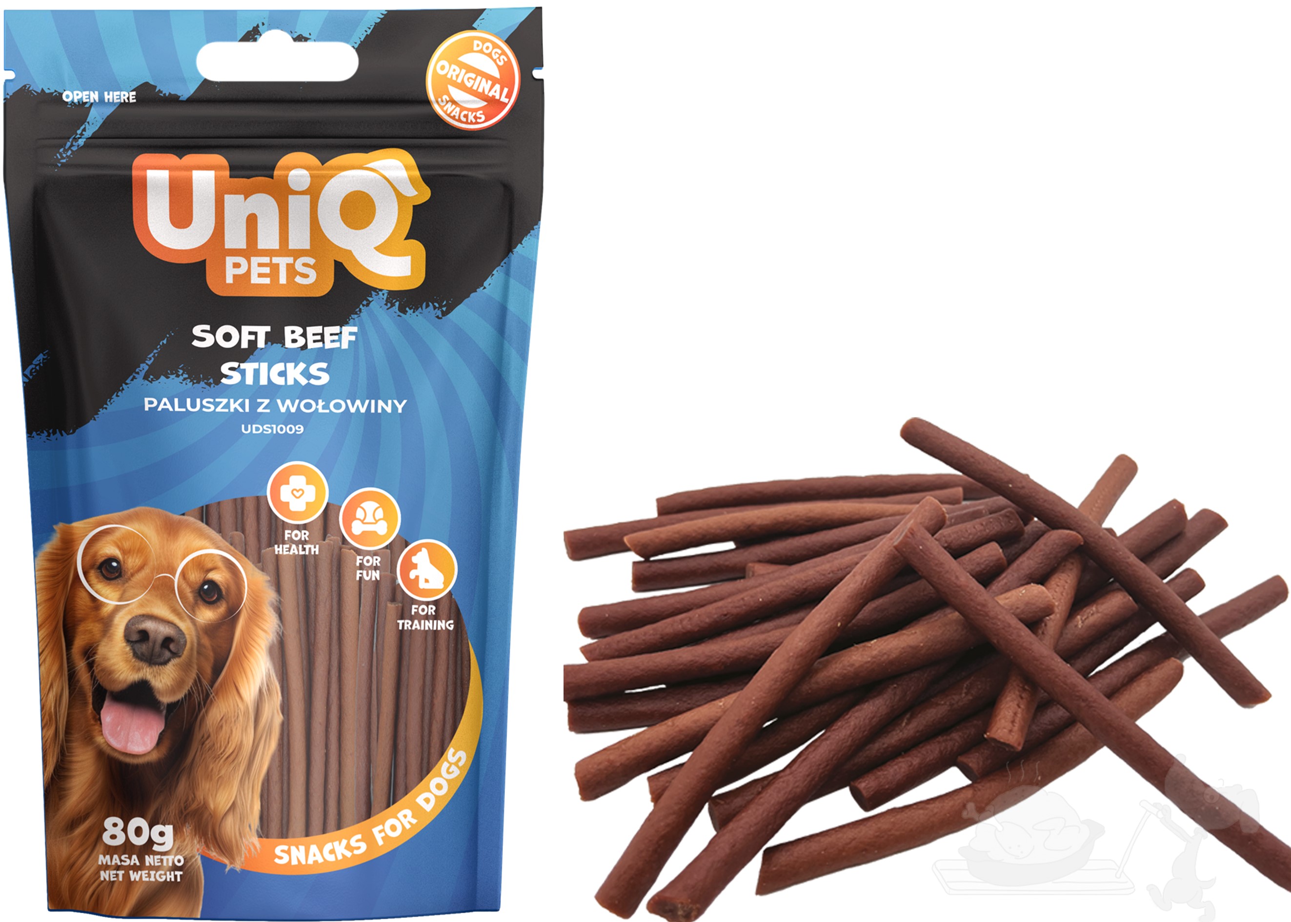 UNIQ PETS Hovězí tyčinky 80g (měkké)