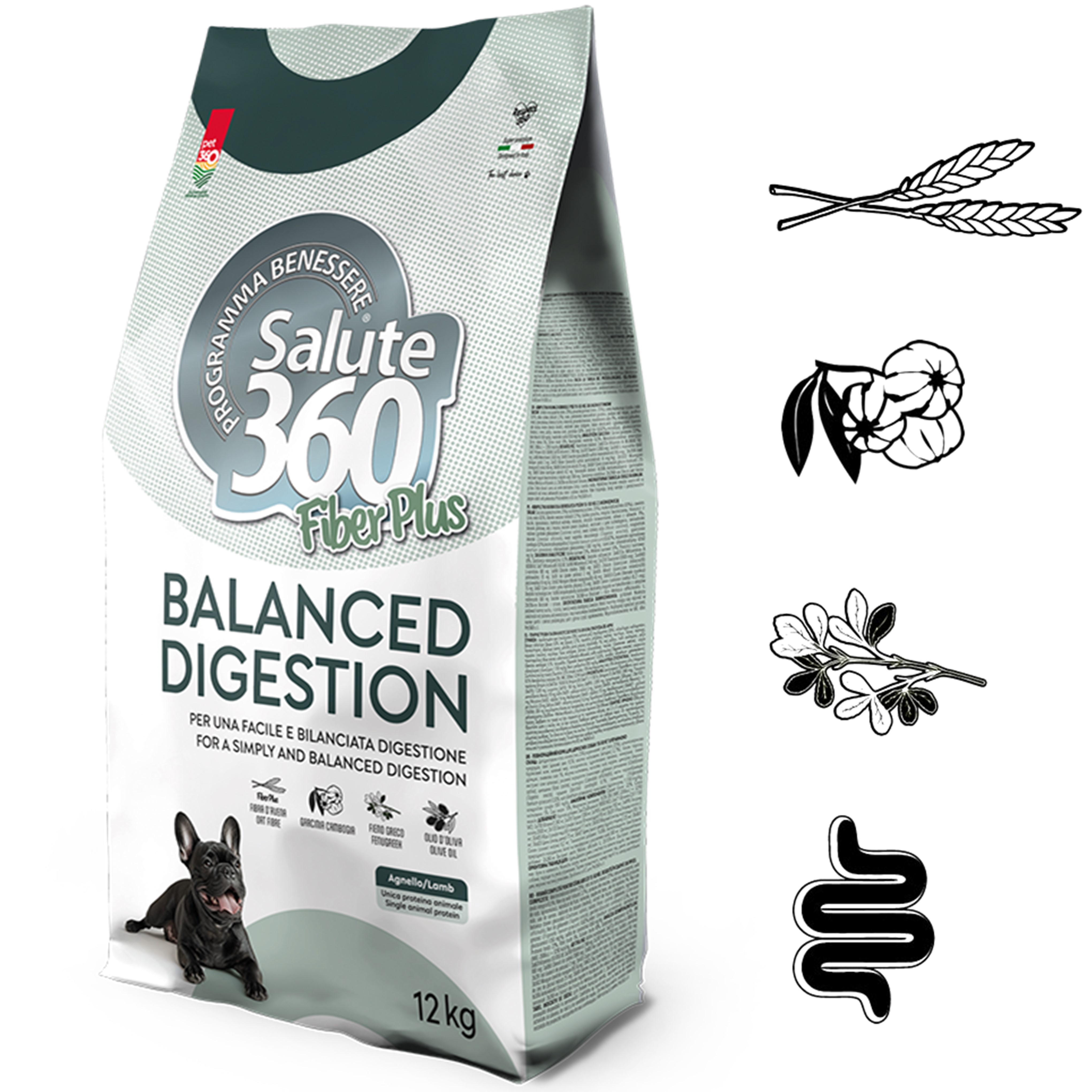 SALUTE FIBER PLUS pro psy BALANCED DIGESTION – jehněčí, vláknina a prebiotika 12kg