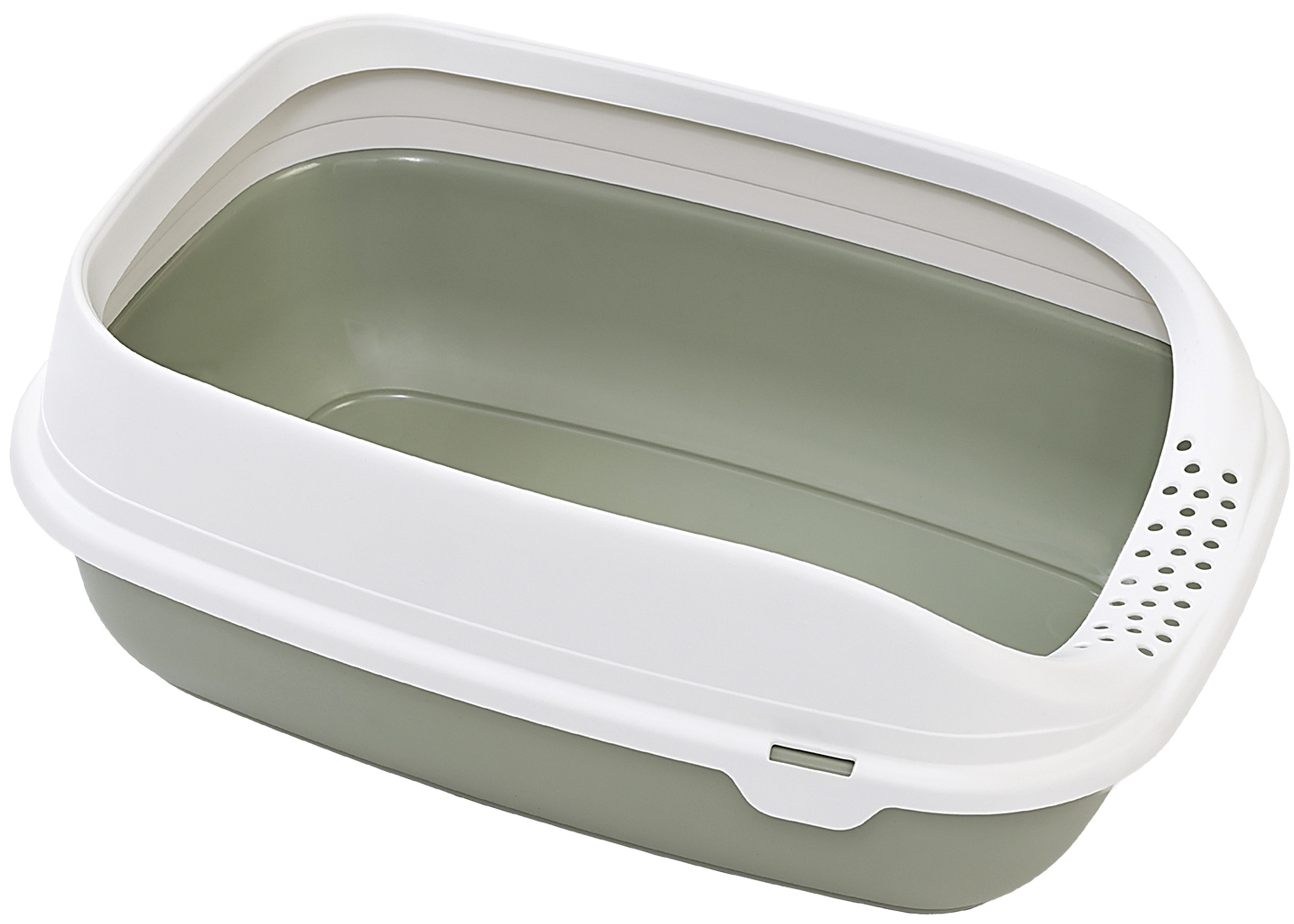 BUBU PETS CleanStep Beta Plus – otevřené kočičí WC, světle zelené, 43×31×16cm