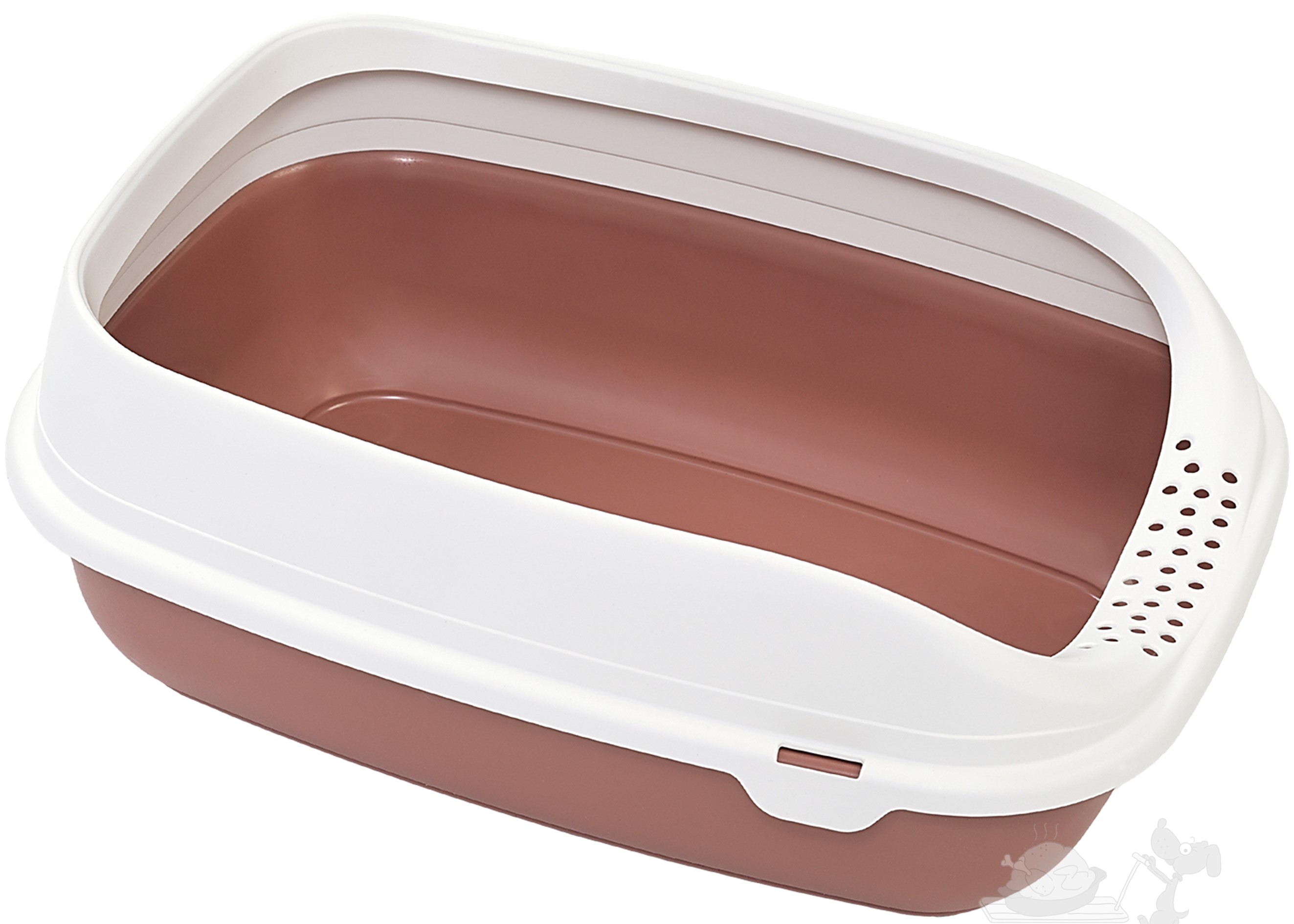 BUBU PETS CleanStep Beta Plus – otevřené kočičí WC, hnědé, 49×39×17cm