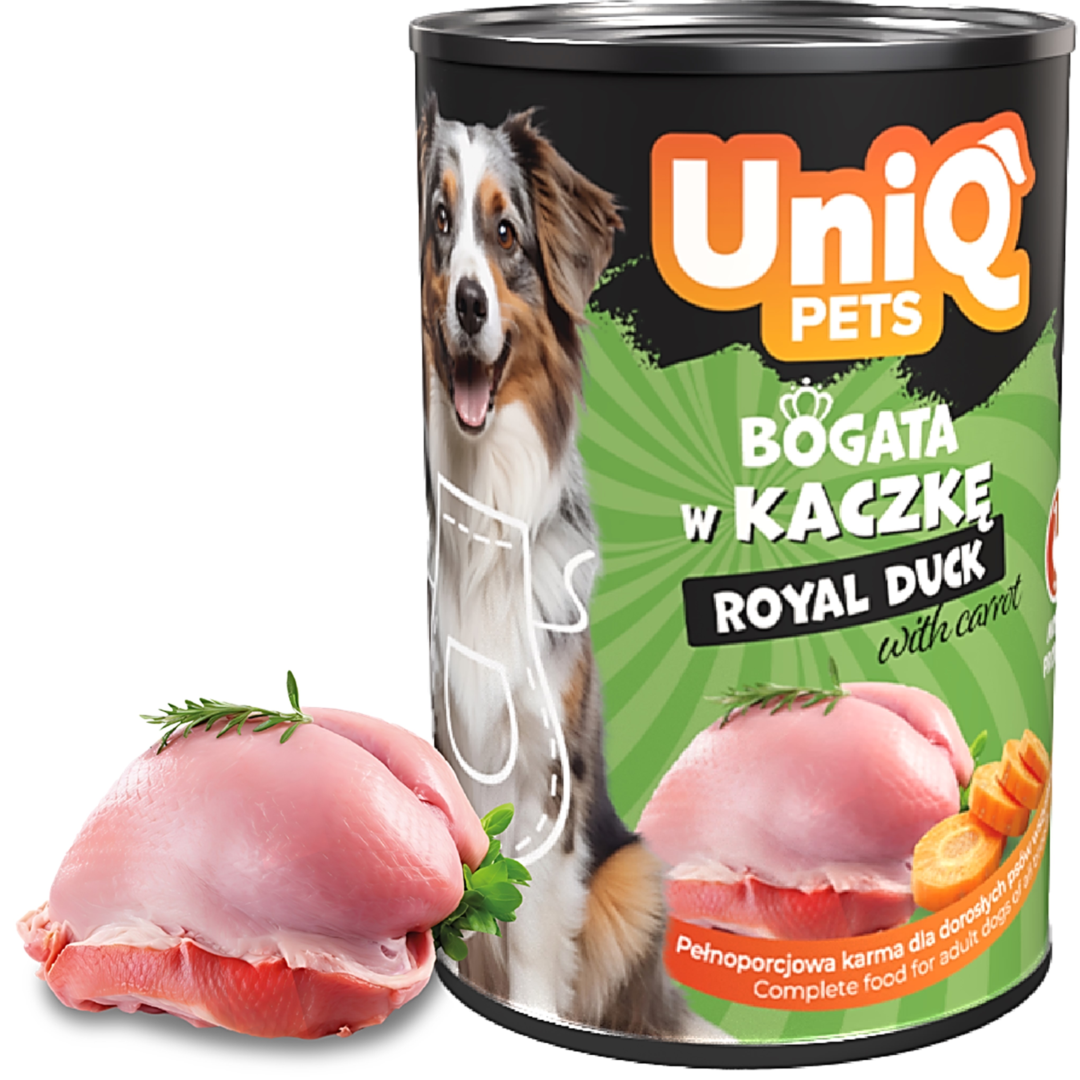 UNIQ PETS Royal Duck – kachní konzerva pro psy 375g