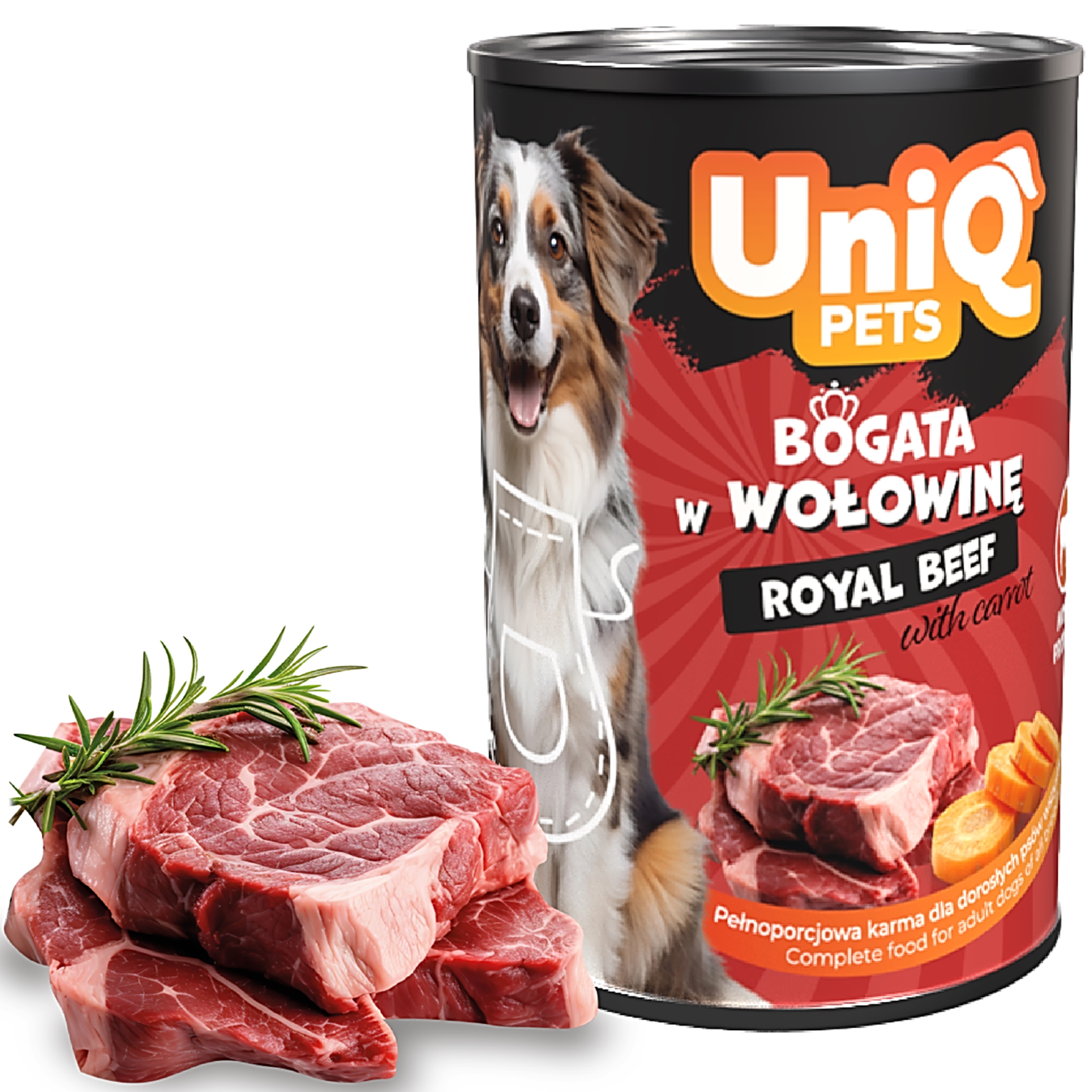 UNIQ PETS Royal Beef – hovězí konzerva pro psy 375g