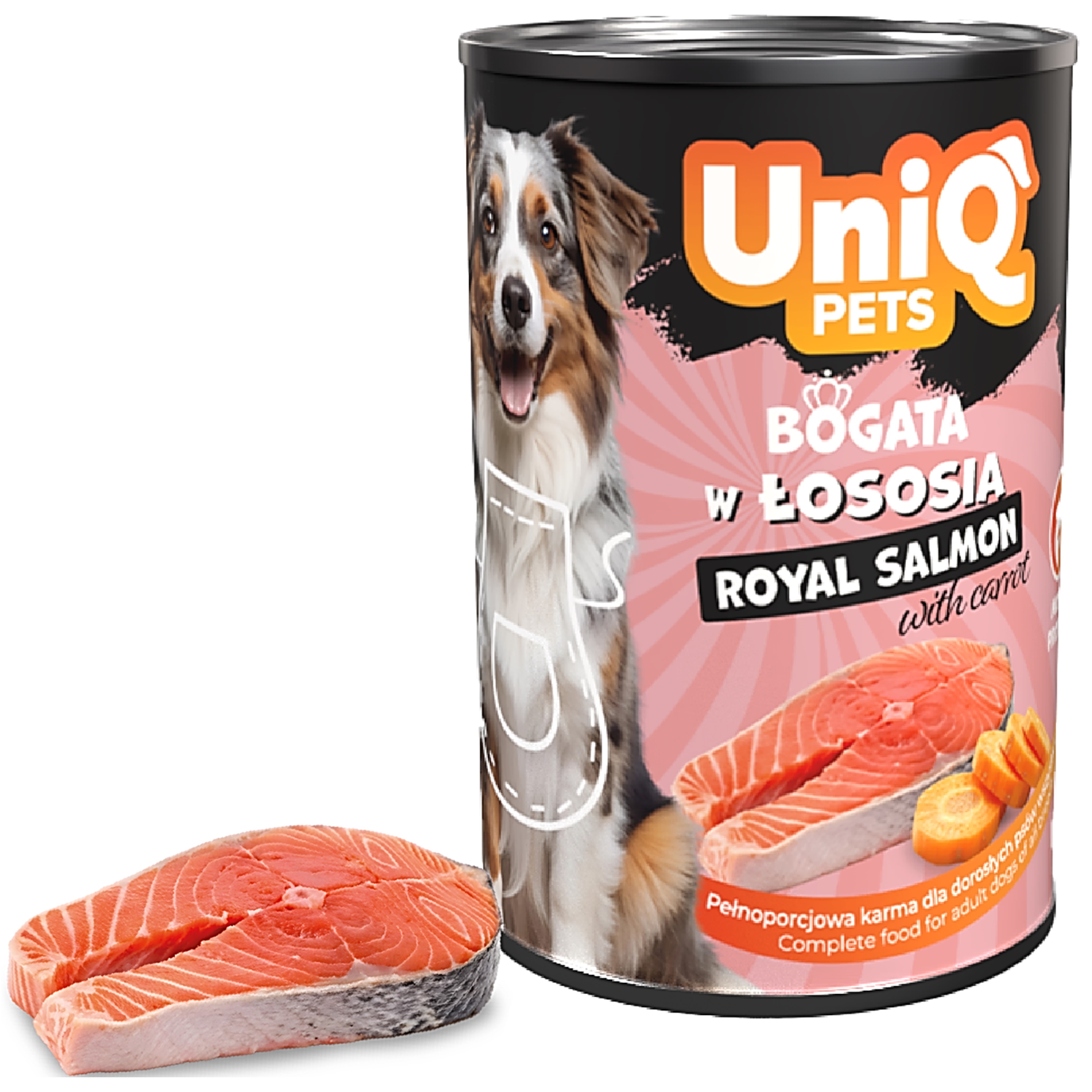 UNIQ PETS Royal Salmon – lososová konzerva pro psy 375g