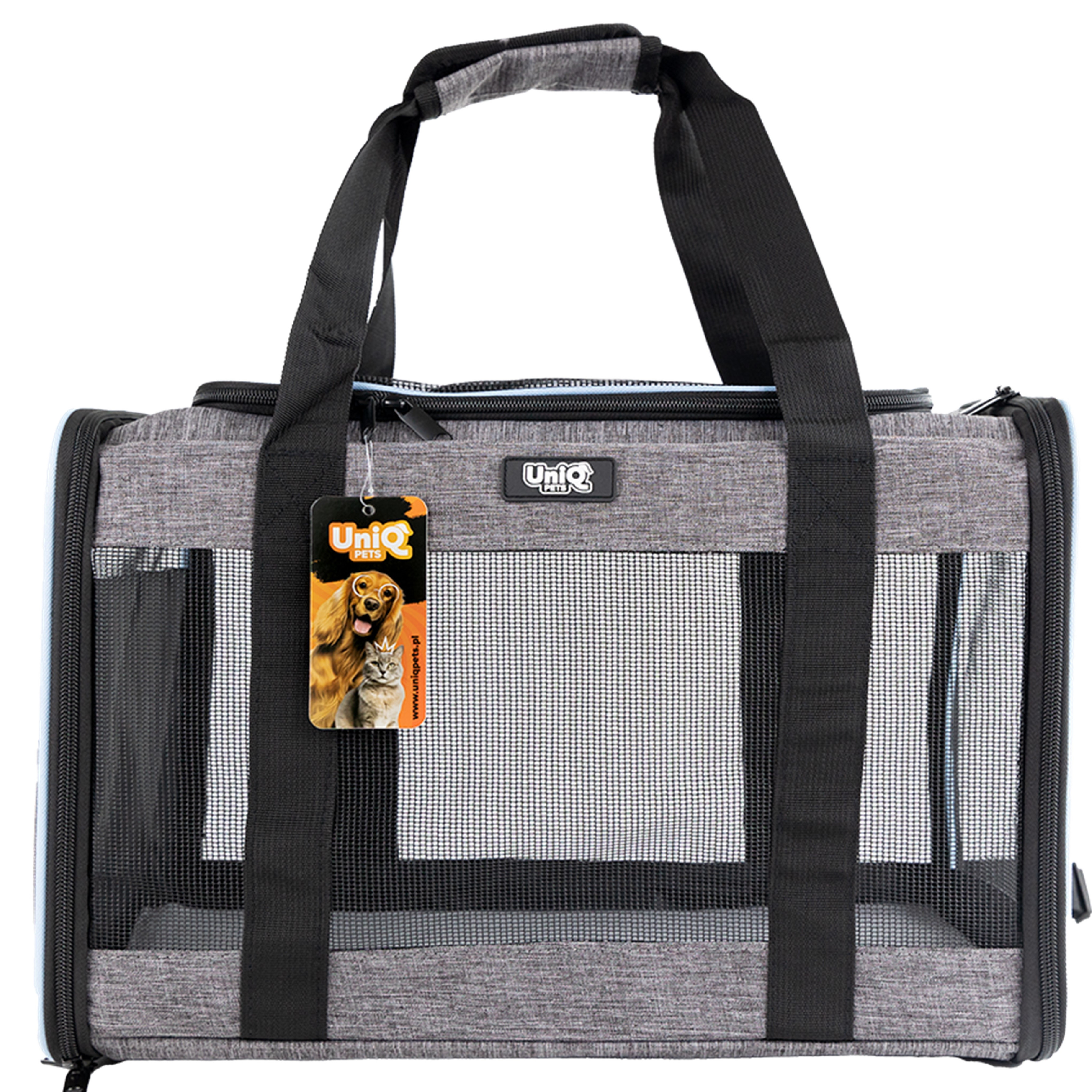 UNIQ PETS přepravní taška Furtote RoyalTour pro psy a kočky, šedá 45×28×28cm, do 8 kg