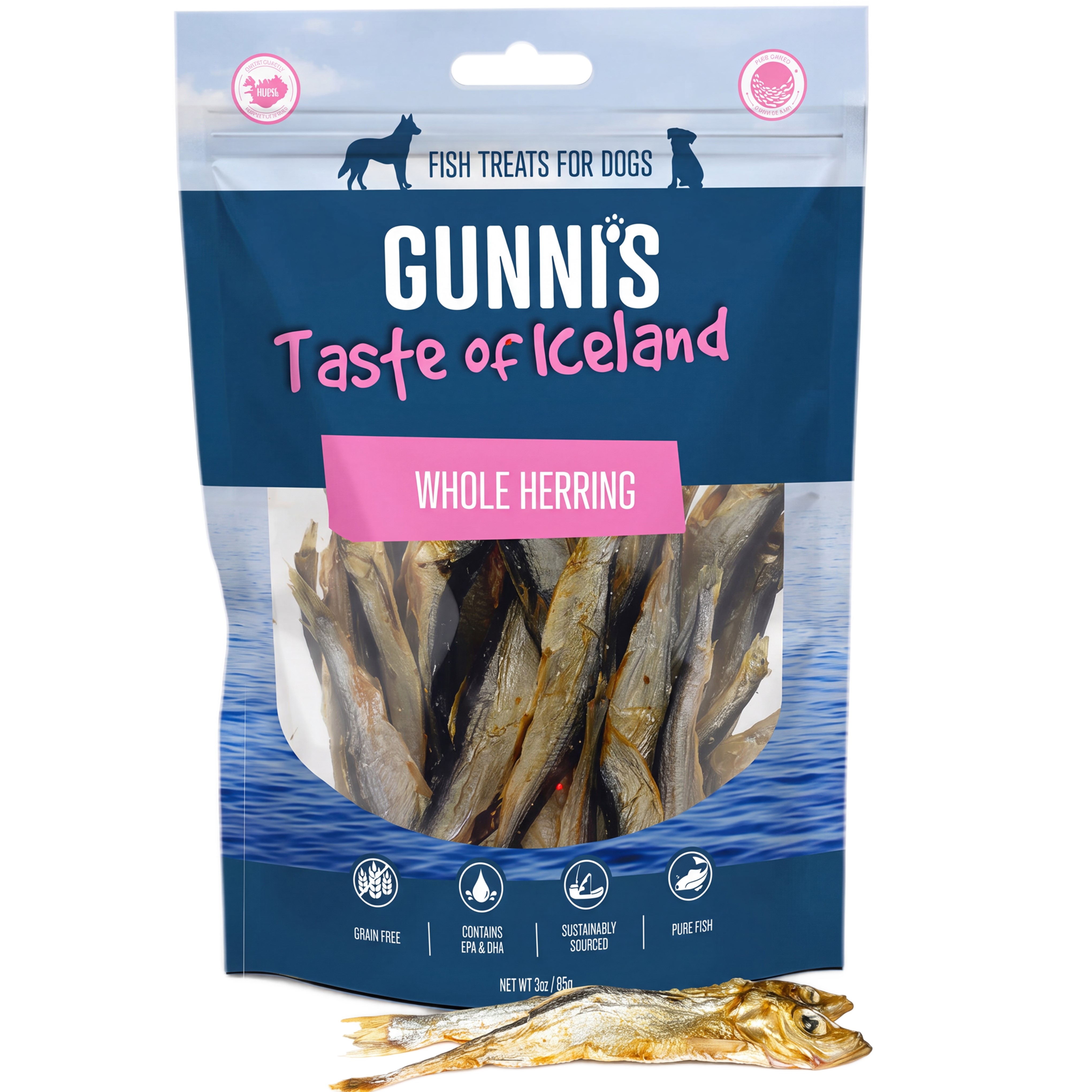 GUNNI´S Island - celí sušení sleďi 85g