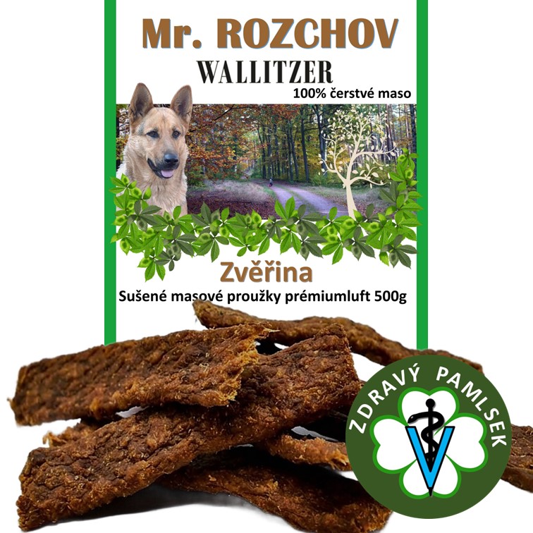 Sušené masové proužky prémiumluft 500g (sáček)- zvěřina